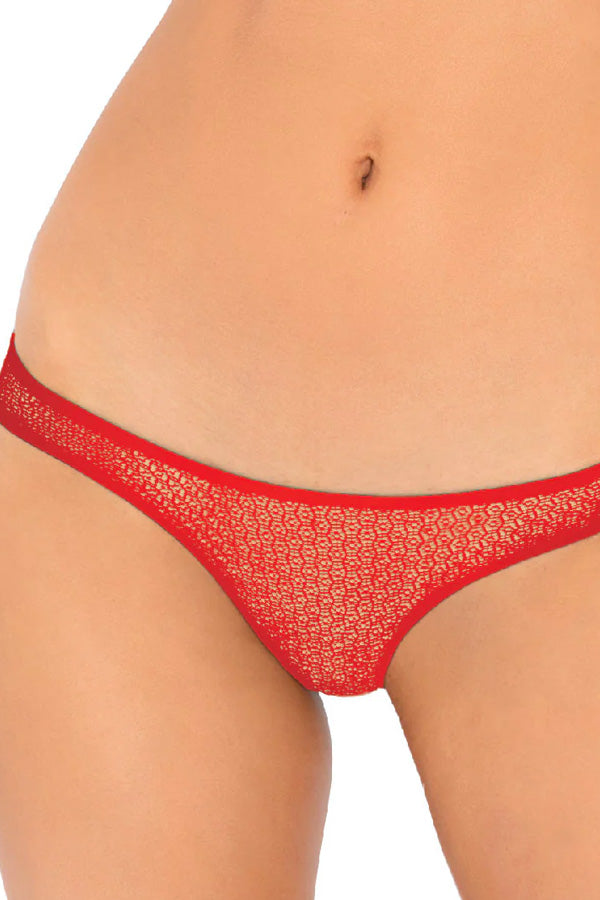 Red Pure NV Crotchless Panty