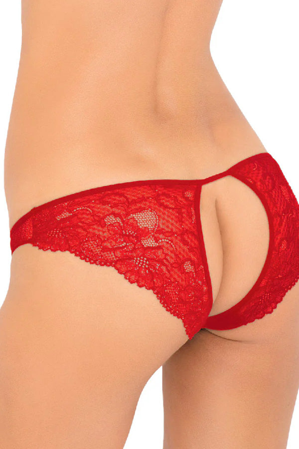 Red Pure NV Crotchless Panty