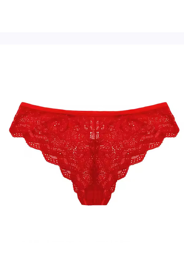 Red Lace Bikini Brief Panty