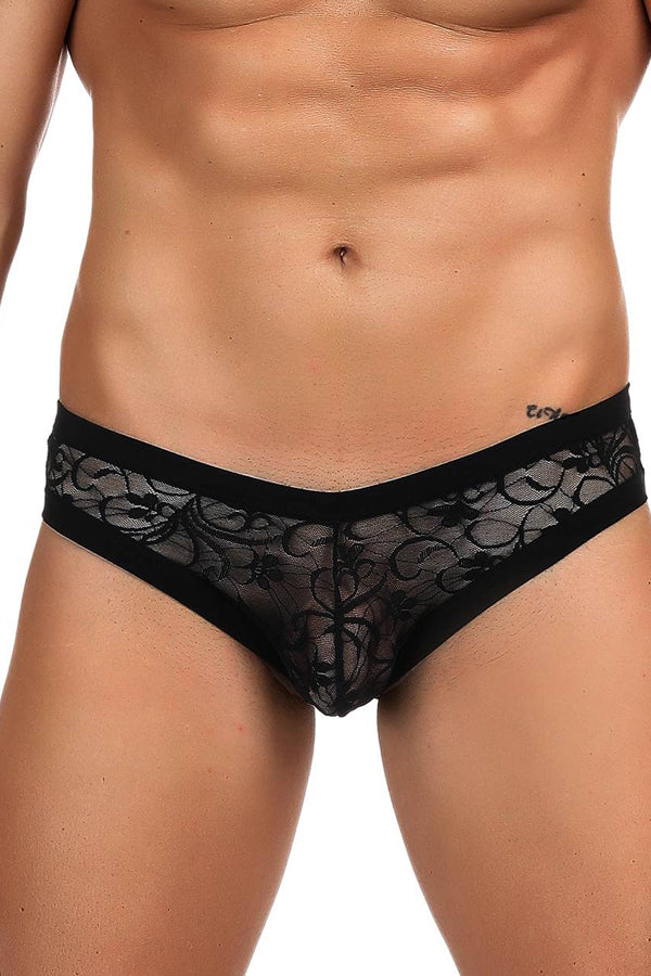 Men's Black Lace Bikini