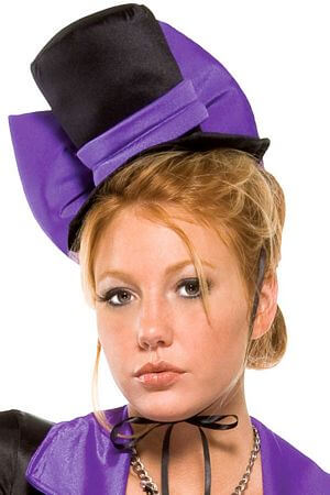 Vampire Hat with Purple Bow - LingerieDiva